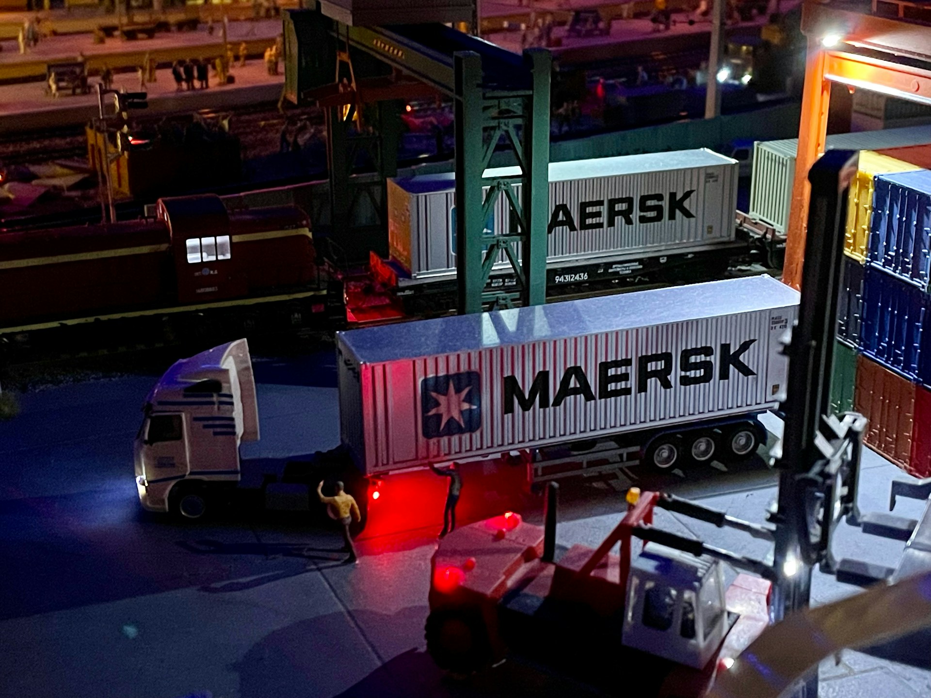 Freight containers at port